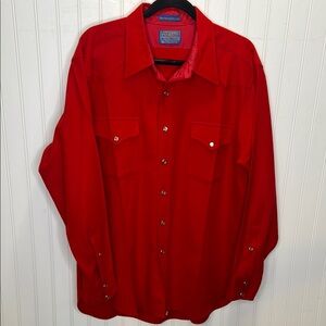 Pendleton Red High Grade Western Shirt Size Extra Large